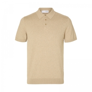 SLHBERG SS KNIT POLO NOOS 187822001 Kelp/