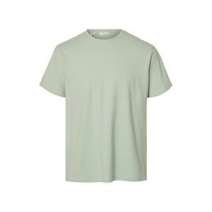 SLHADAM LINEN BLEND SS TEE NOO 183645 Aqua Gra