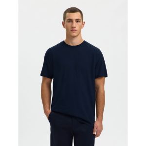 SLHADAM LINEN BLEND SS TEE NOO 186839 Sky Capt