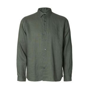 SLHREGKYLIAN LINEN LS SHIRT 180092 Balsam G