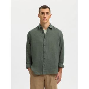SLHREGKYLIAN LINEN LS SHIRT 180092 Balsam G