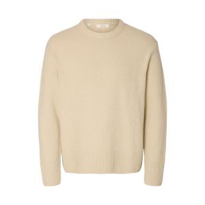 SLMALEX LS KNIT RLX CREW NECK 184679 Oatmeal